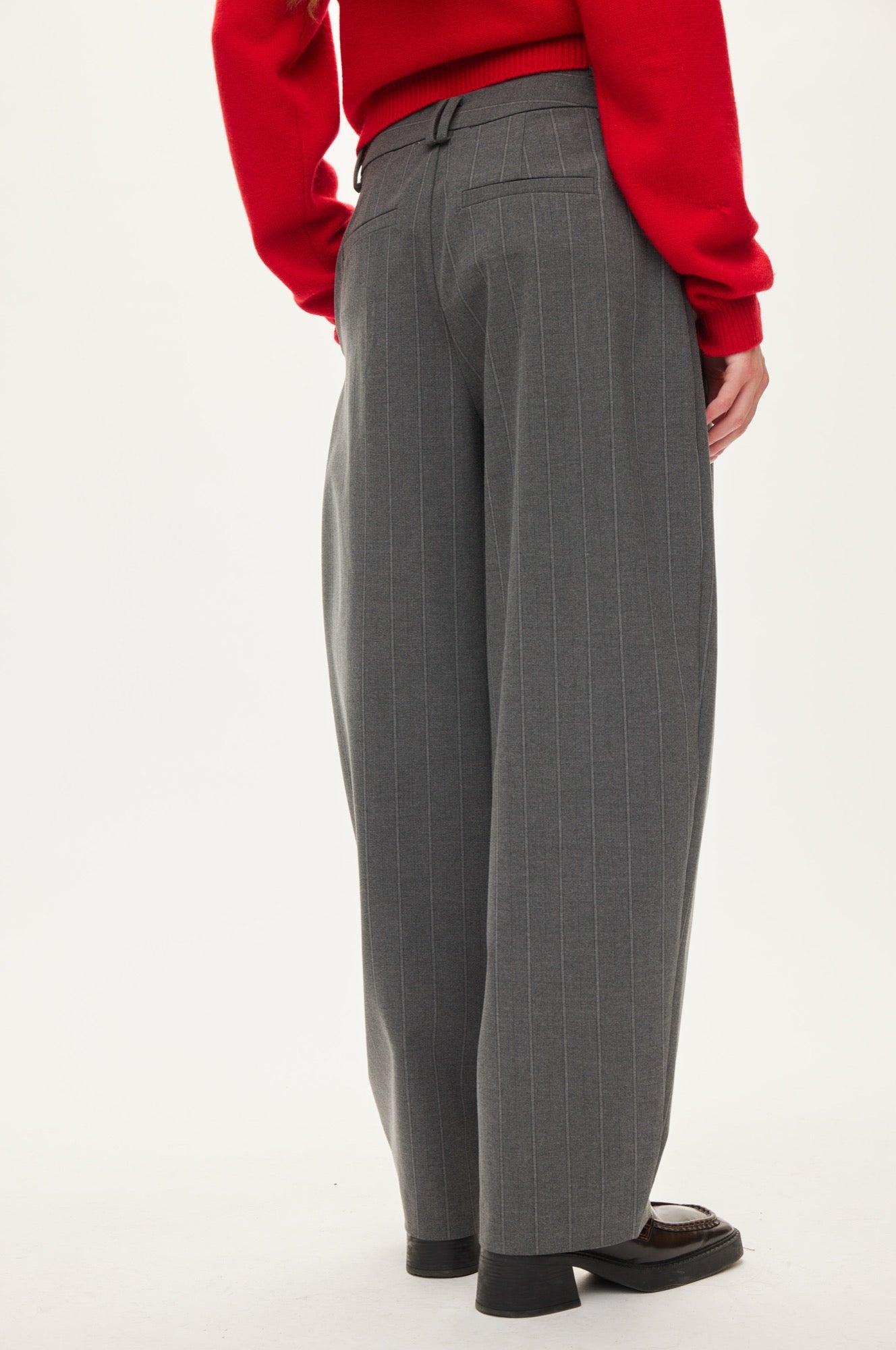 Oval Square Mary trousers TROUSERS Dark grey Mel. stripe