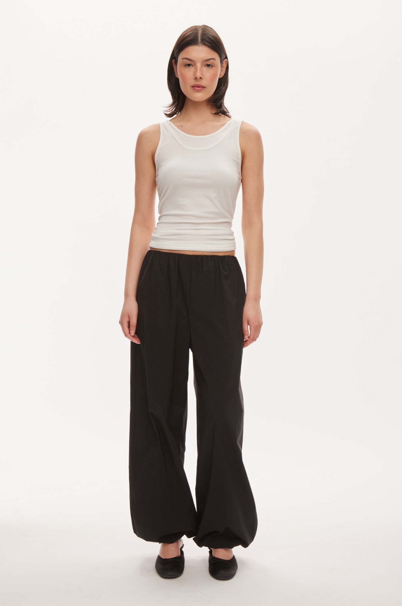 Oval Square Miku trousers TROUSERS Black