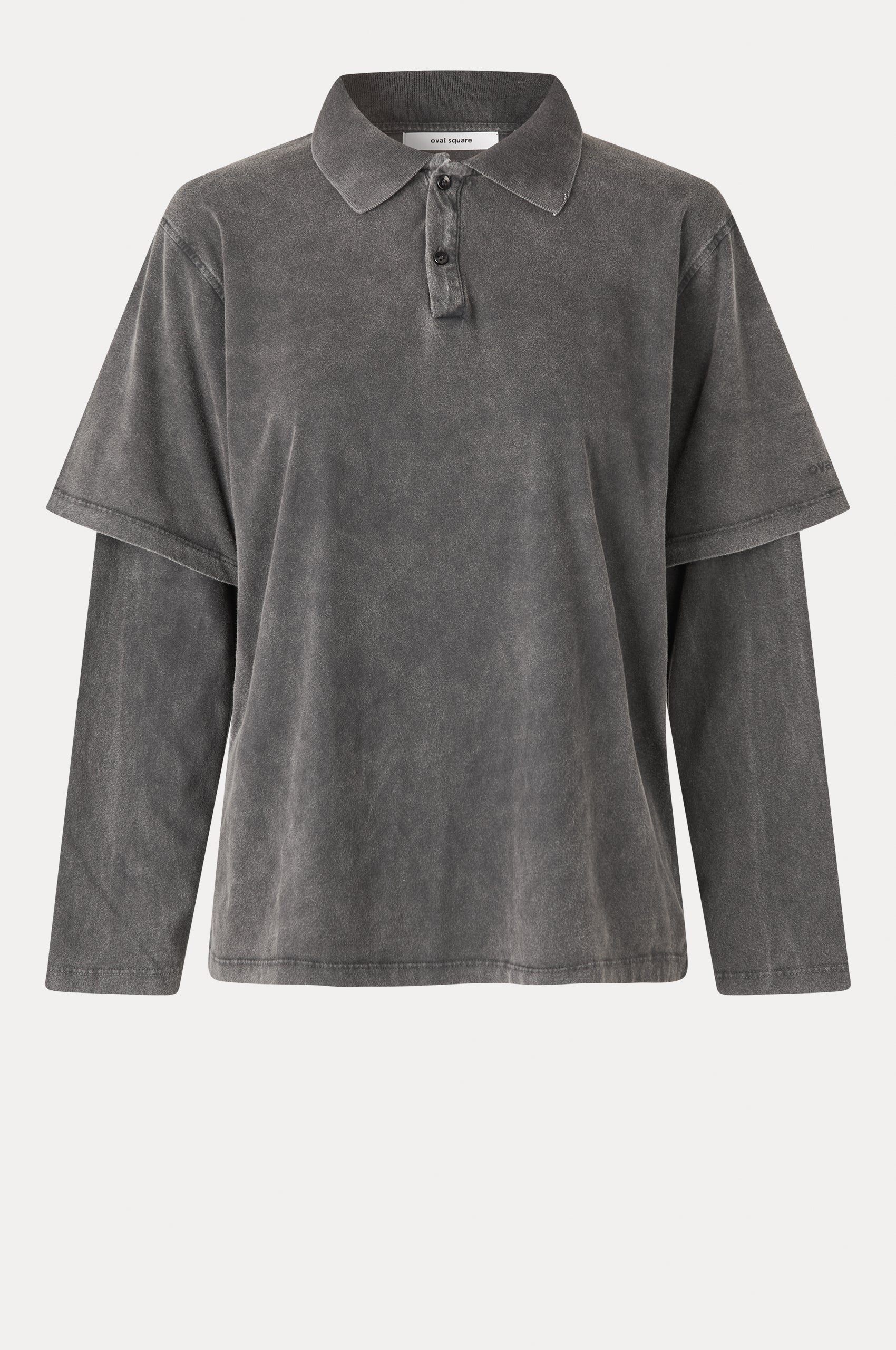 Oval Square Miller Layer Polo TEE 8009 Black Washed
