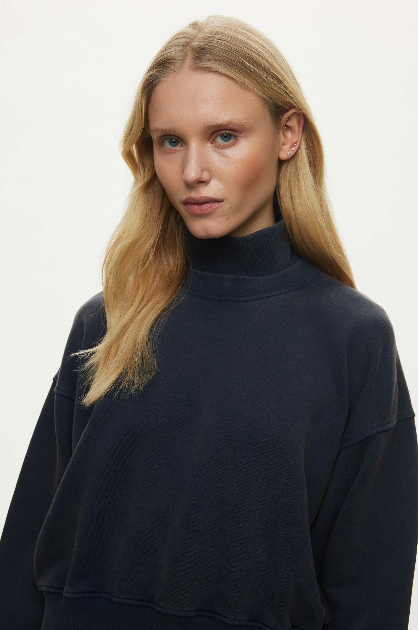 Oval Square Noel Rib Crewneck BLOUSES 5010 Navy