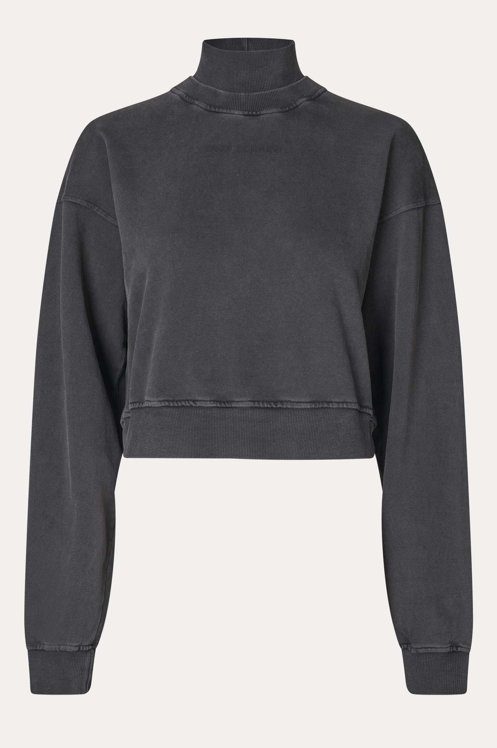 Oval Square Noel Rib Crewneck BLOUSES 8009 Black Washed