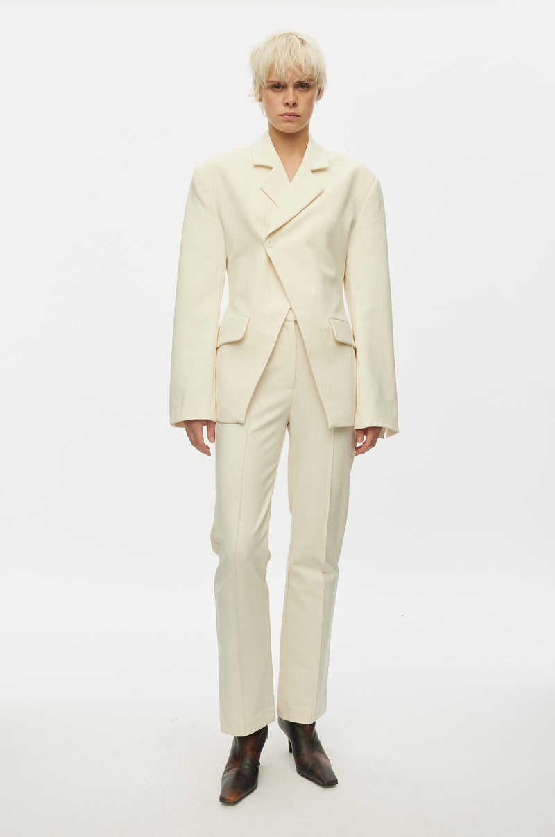 Oval Square OSLuxury Pants TROUSERS 1003 Gardenia