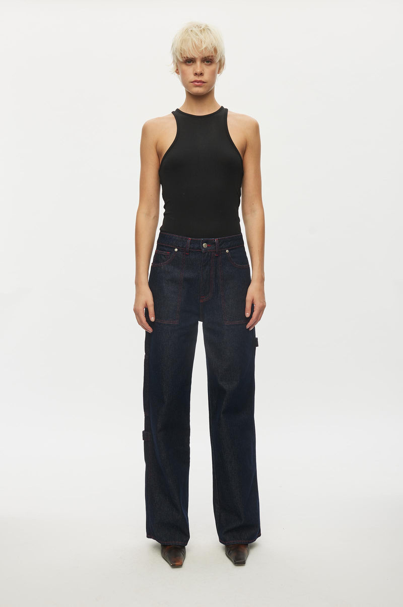 Oval Square OSParty tank top TOP 8001 Black