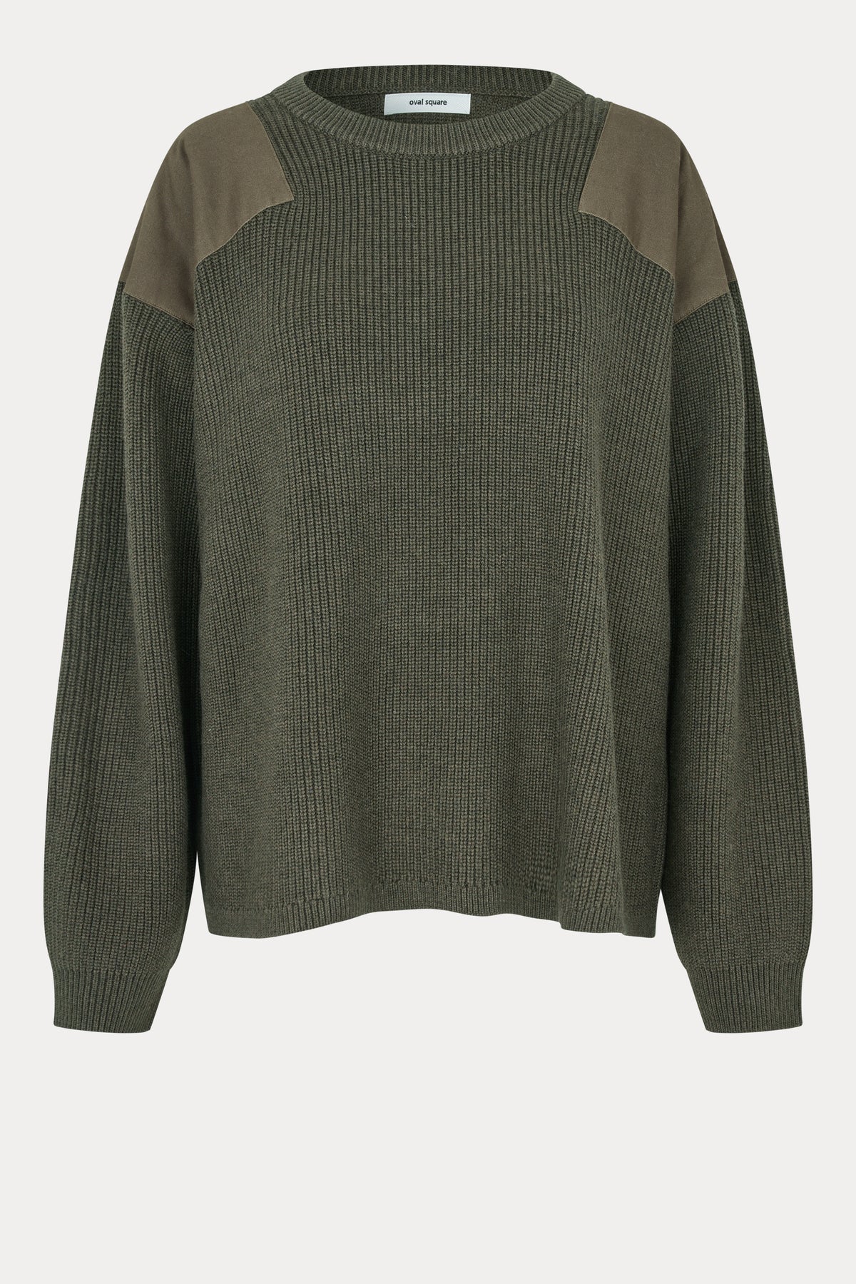Oval Square Patch Knit KNITS Dark Olive