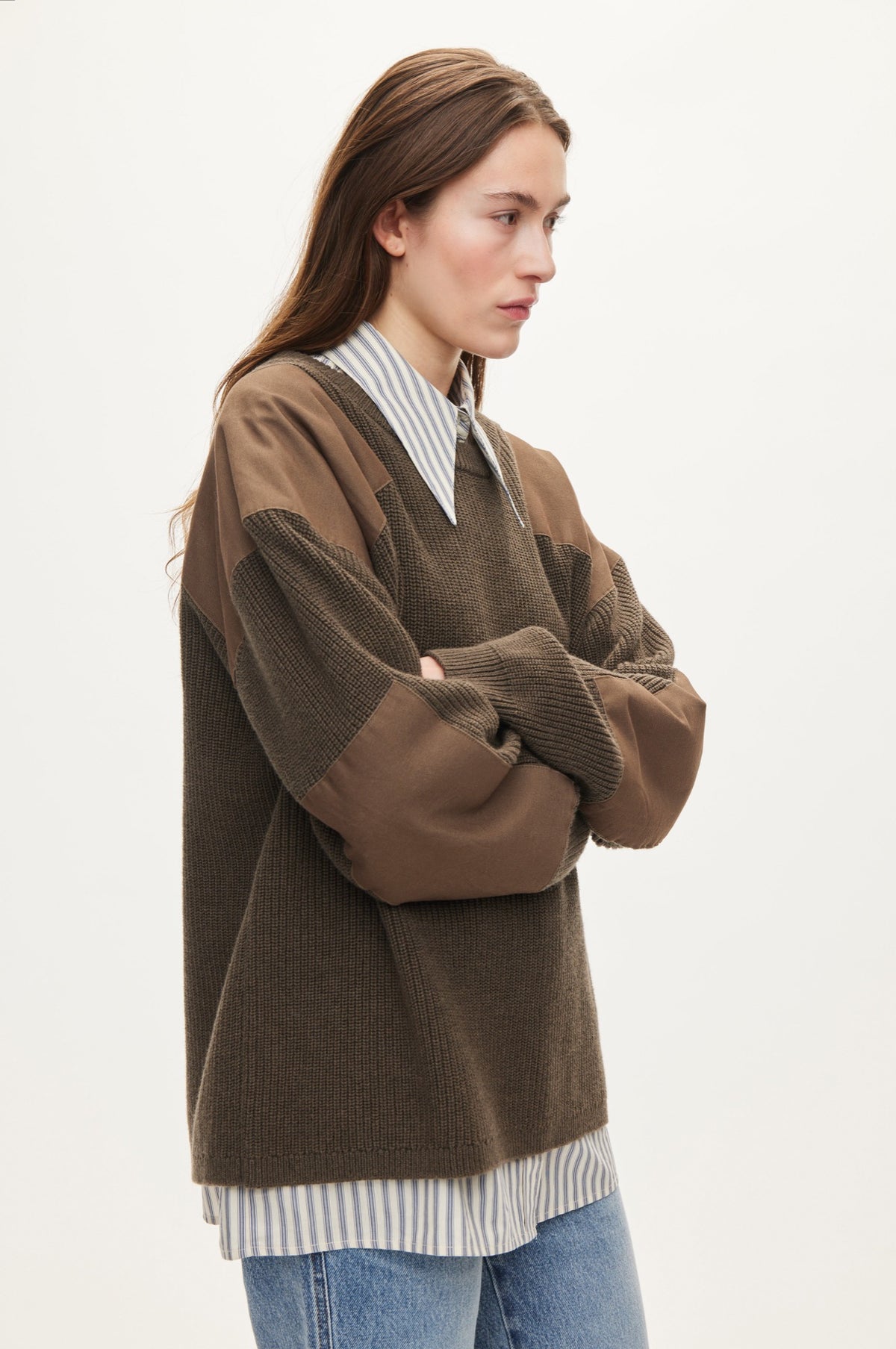 Oval Square Patch Knit KNITS Dark Olive