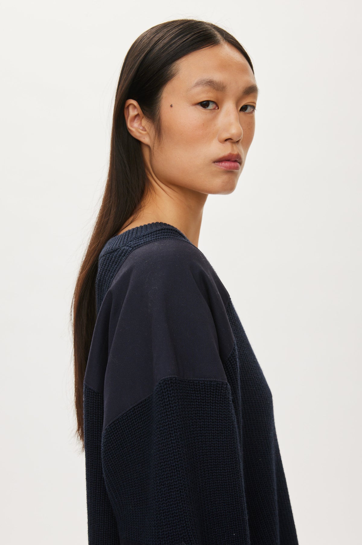 Oval Square Patch Knit KNITS Navy