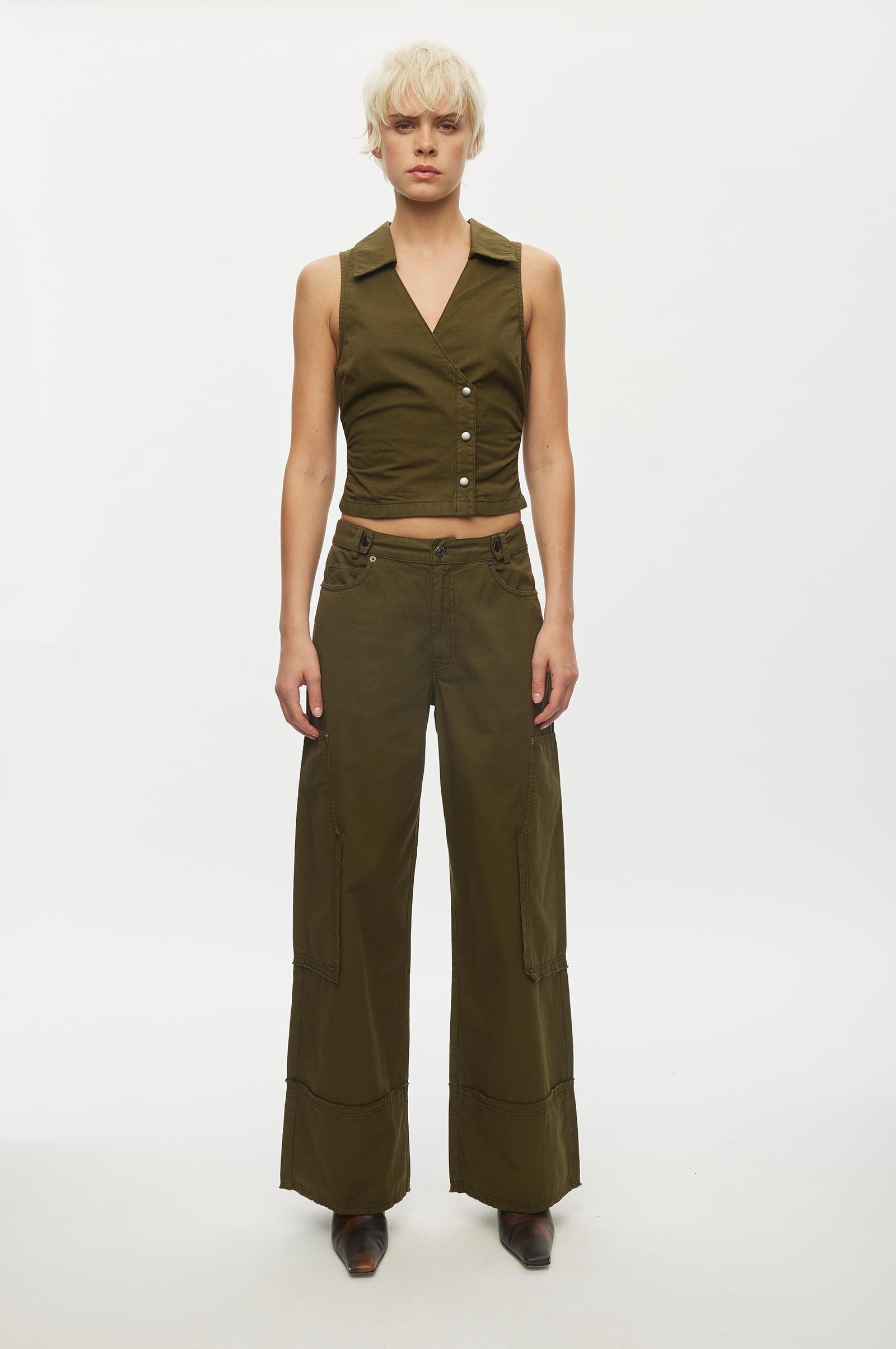 Oval Square Pete Top TOP 4006 Dark Olive