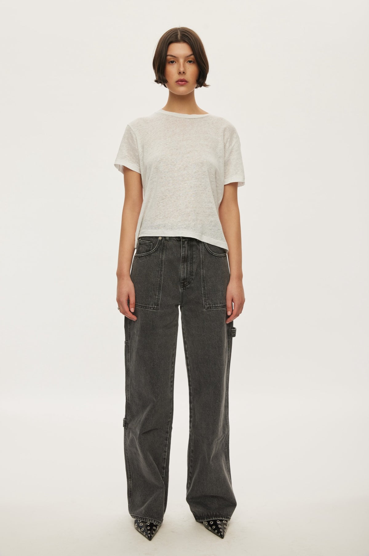 パンツ OVAL LOGO STRAIGHT JEAN/BLACK Player_Jeans_0108-JEANS-20468-