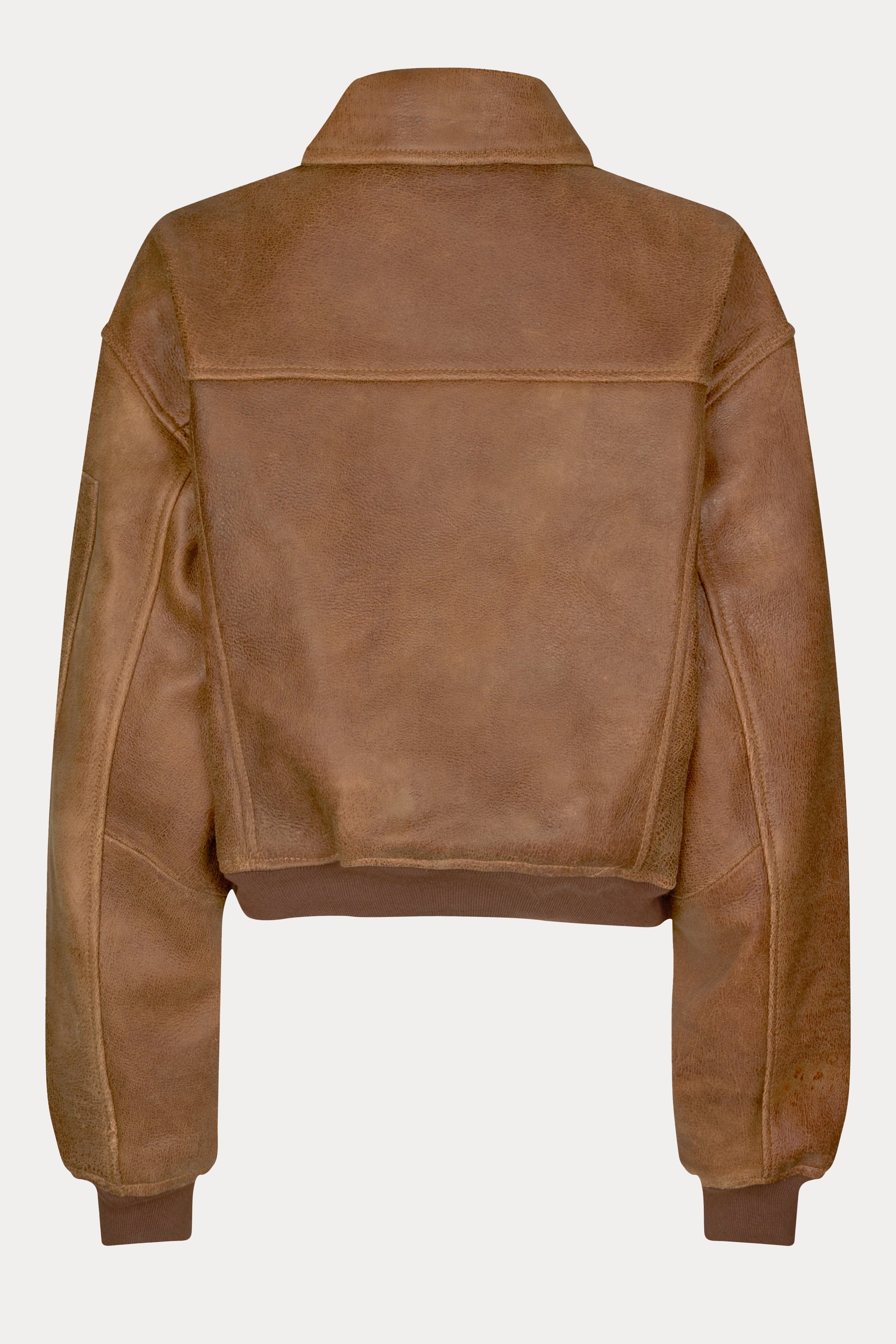 Oval Square Rocky Leather Bomber JACKETS 6013 Used Brown