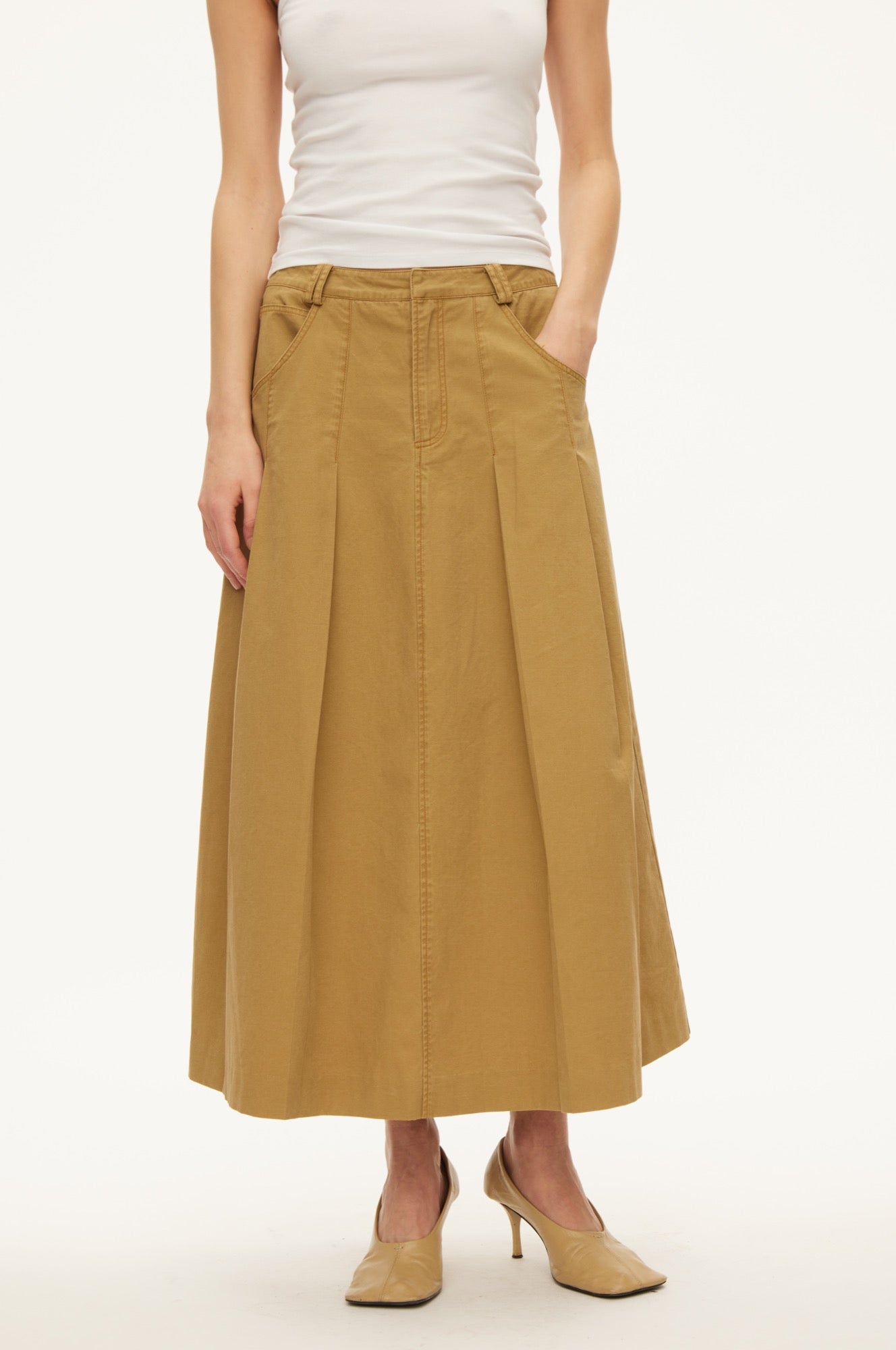 Oval Square Safari skirt SKIRTS Beige