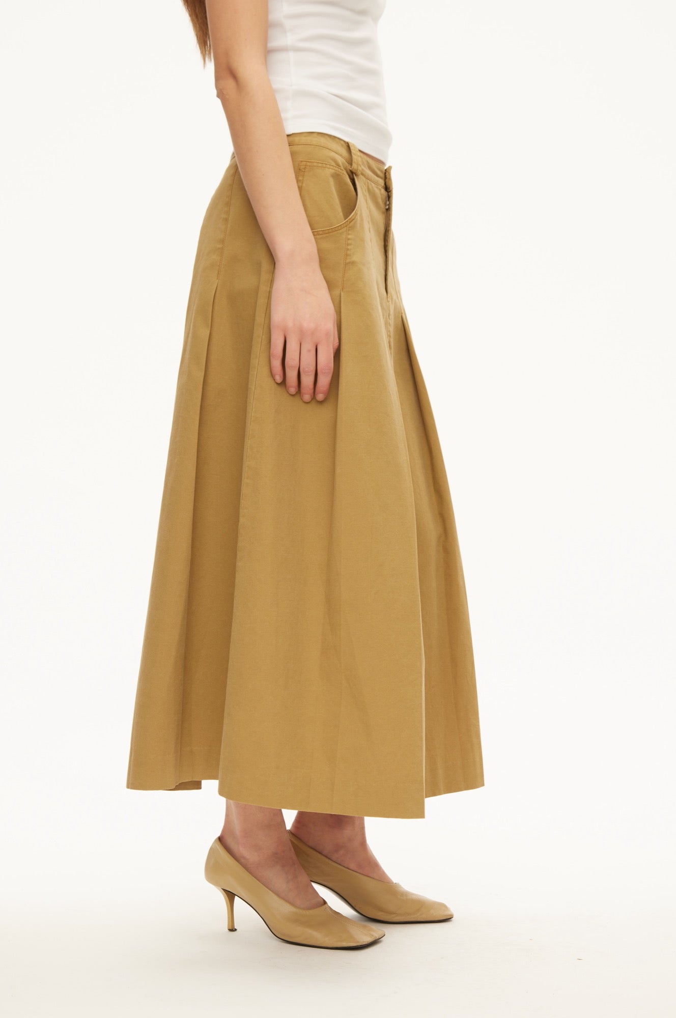 Oval Square Safari skirt SKIRTS Beige