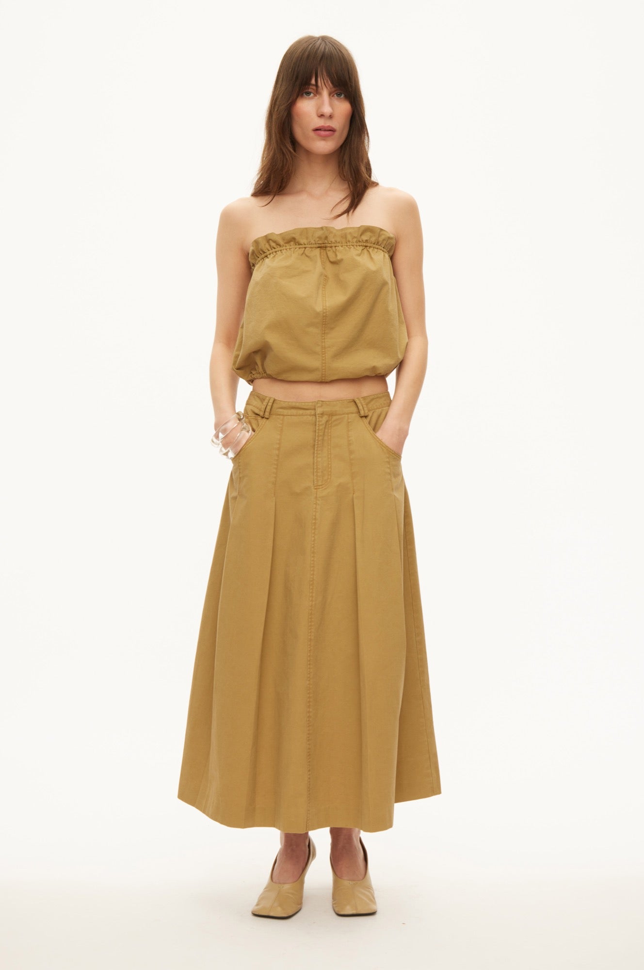 Oval Square Safari top TOP Beige