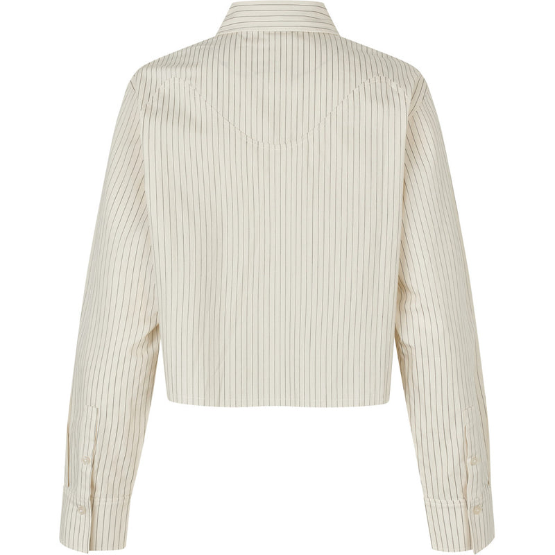 Oval Square Sava Cropped Shirt SHIRTS 1009 Off White Pinstripe