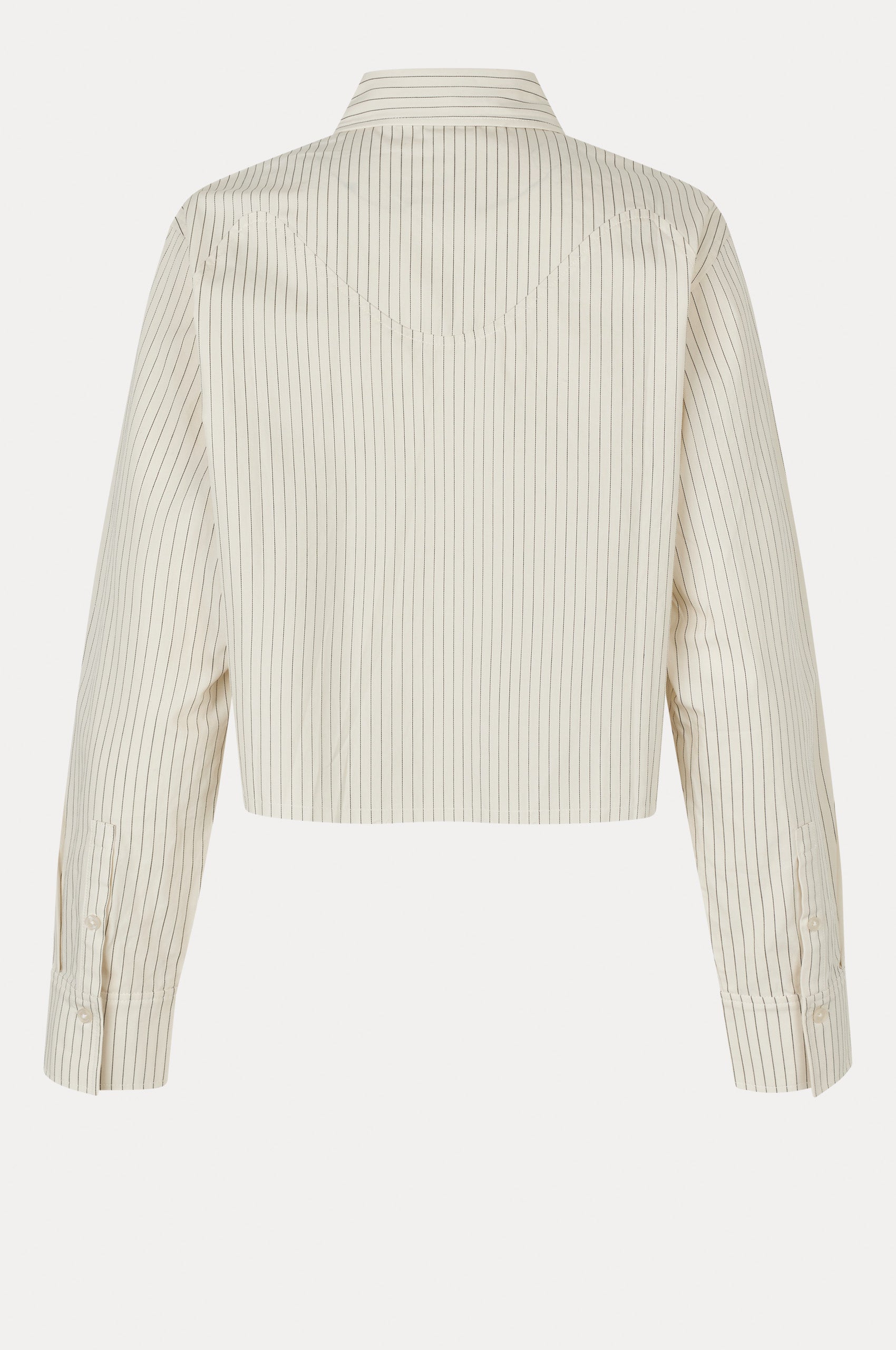 Oval Square Sava Cropped Shirt SHIRTS 1009 Off White Pinstripe