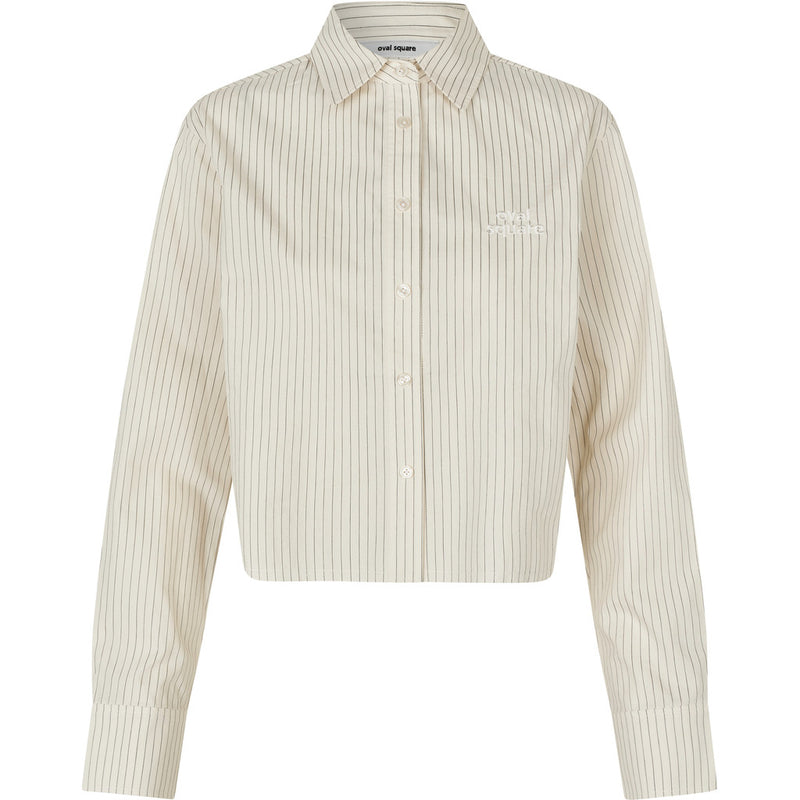 Oval Square Sava Cropped Shirt SHIRTS 1009 Off White Pinstripe