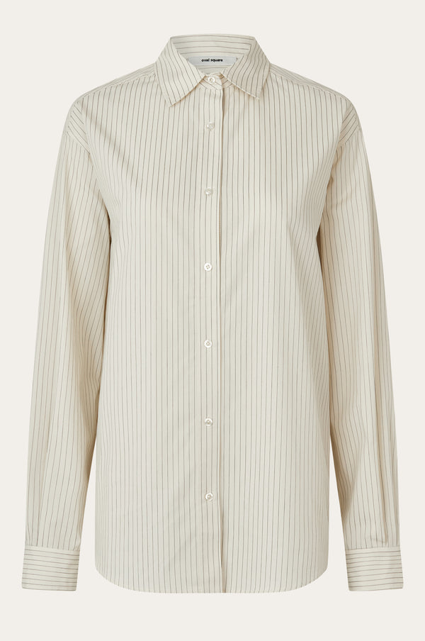 Oval Square Sava Shirt SHIRTS 1009 Off White Pinstripe