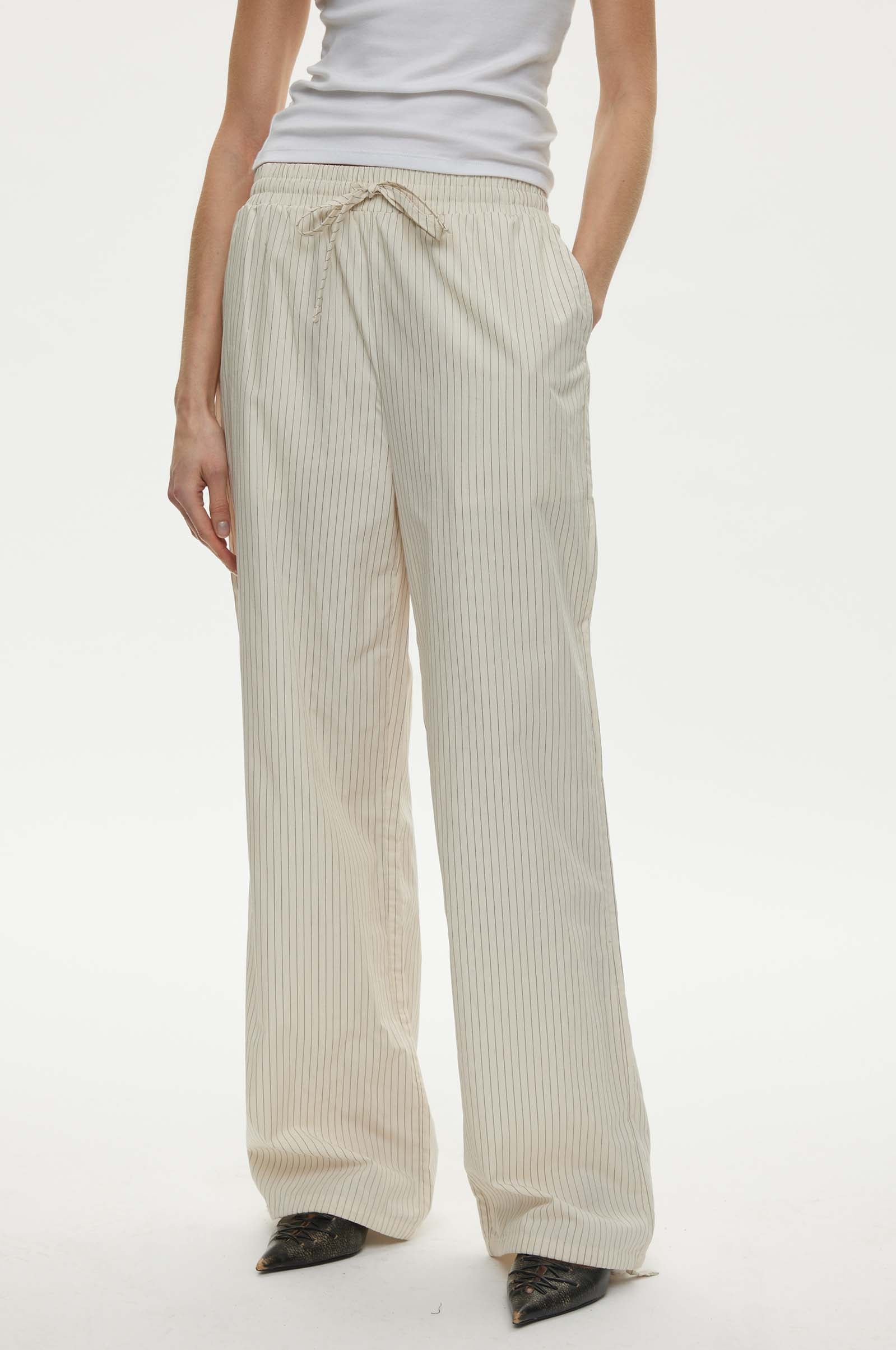 Oval Square Sava Trousers TROUSERS 1009 Off White Pinstripe