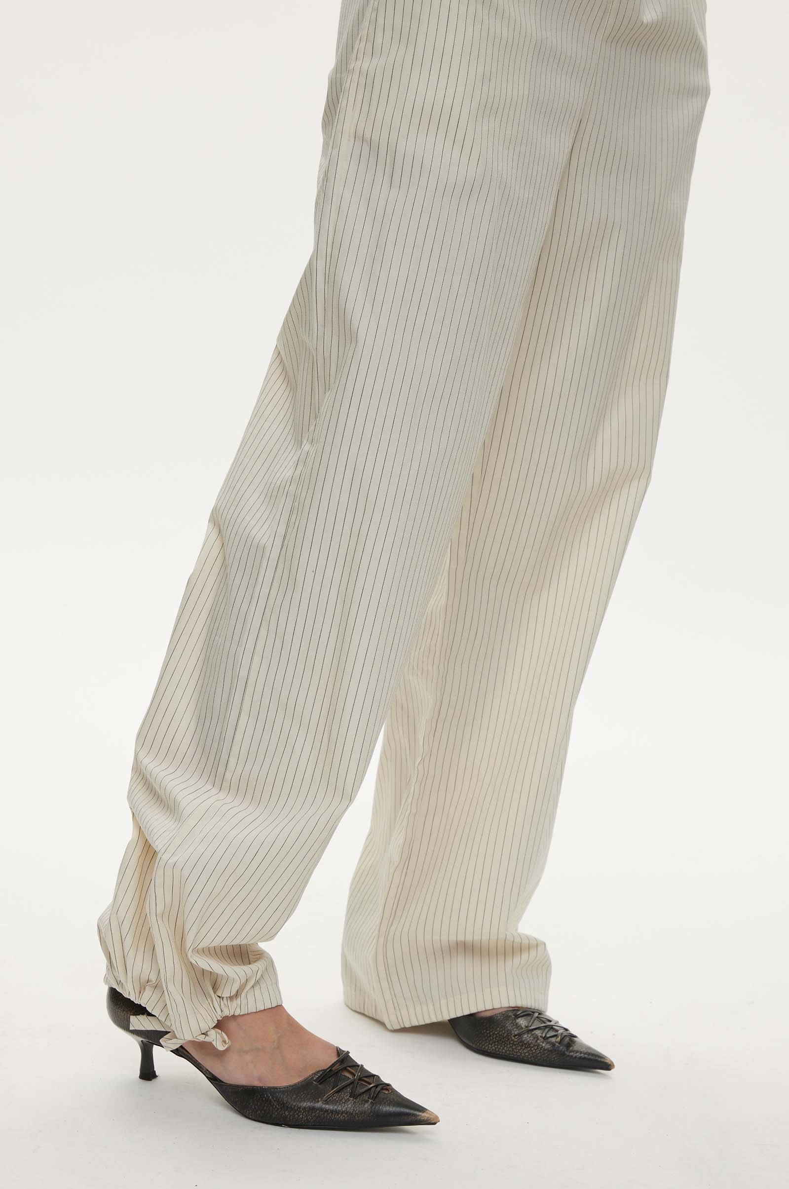 Oval Square Sava Trousers TROUSERS 1009 Off White Pinstripe