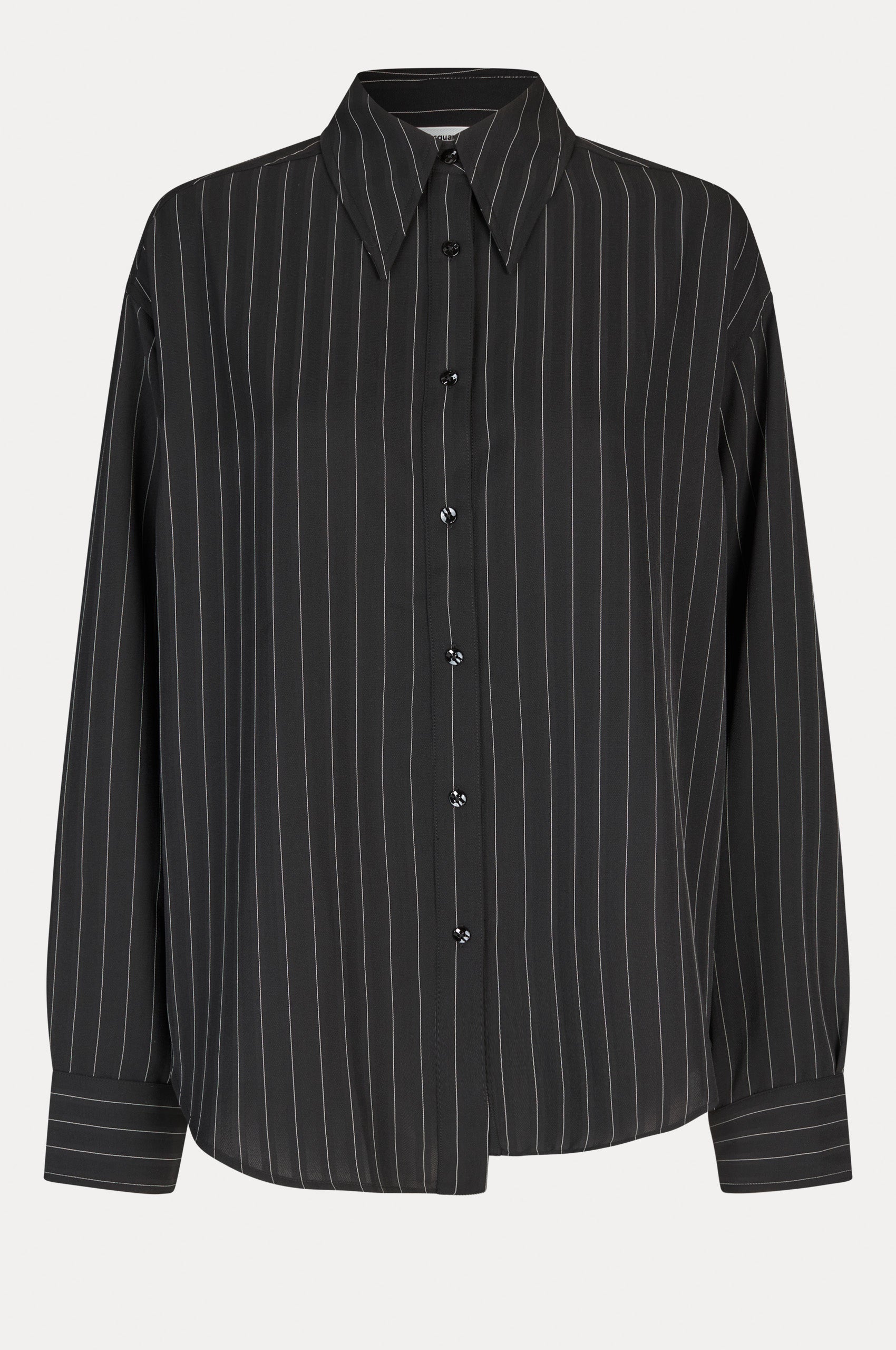 Oval Square Serena Shirt SHIRTS 9040 Black Pinstripe