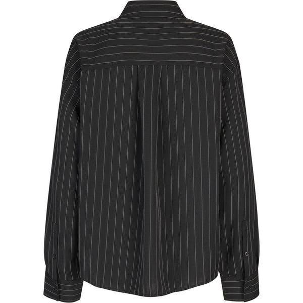 Oval Square Serena Shirt SHIRTS 9040 Black Pinstripe