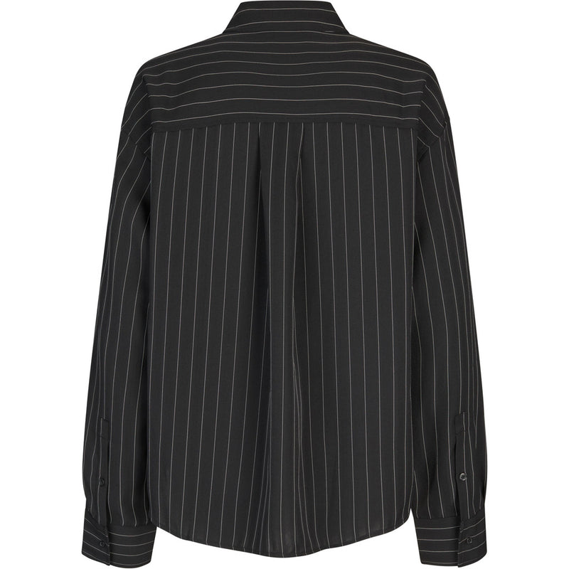 Oval Square Serena Shirt SHIRTS 9040 Black Pinstripe