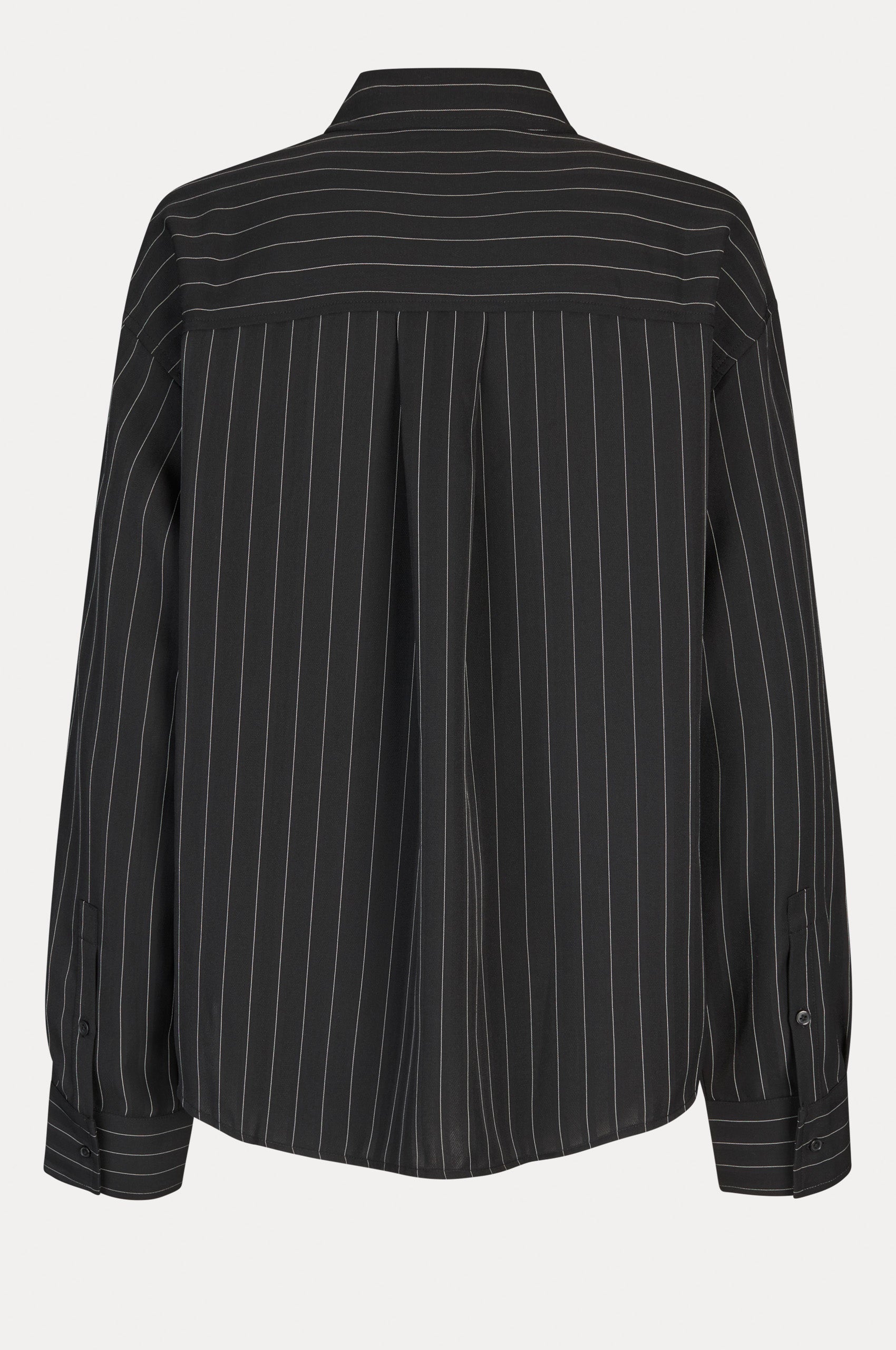 Oval Square Serena Shirt SHIRTS 9040 Black Pinstripe