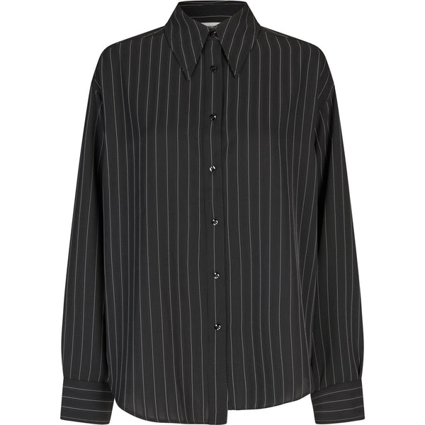 Oval Square Serena Shirt SHIRTS 9040 Black Pinstripe