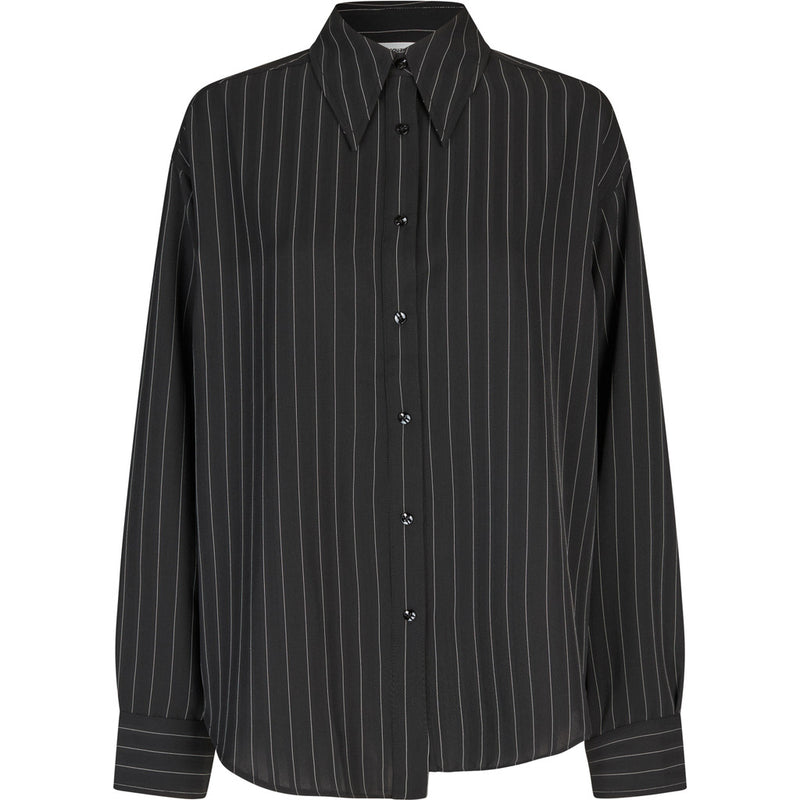 Oval Square Serena Shirt SHIRTS 9040 Black Pinstripe