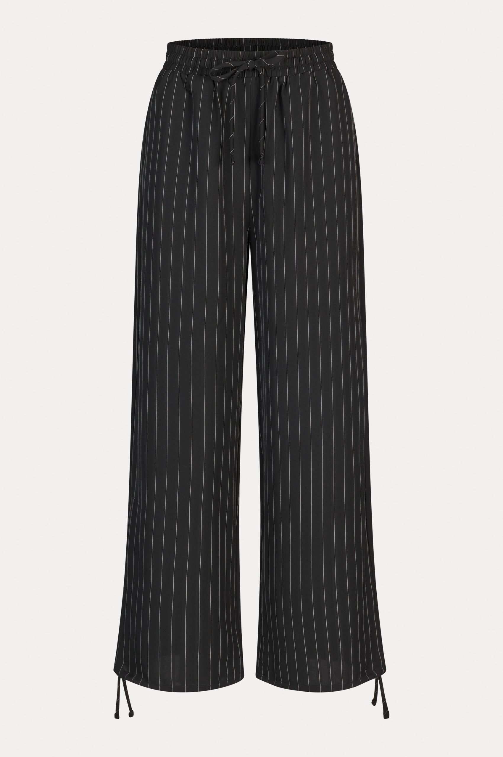Oval Square Serena Trousers TROUSERS 9040 Black Pinstripe