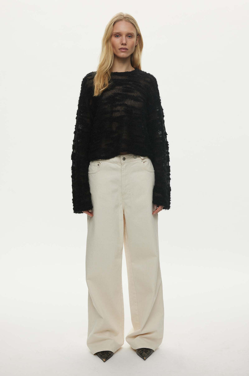 Oval Square Seta Knit Jumper KNITS 8001 Black