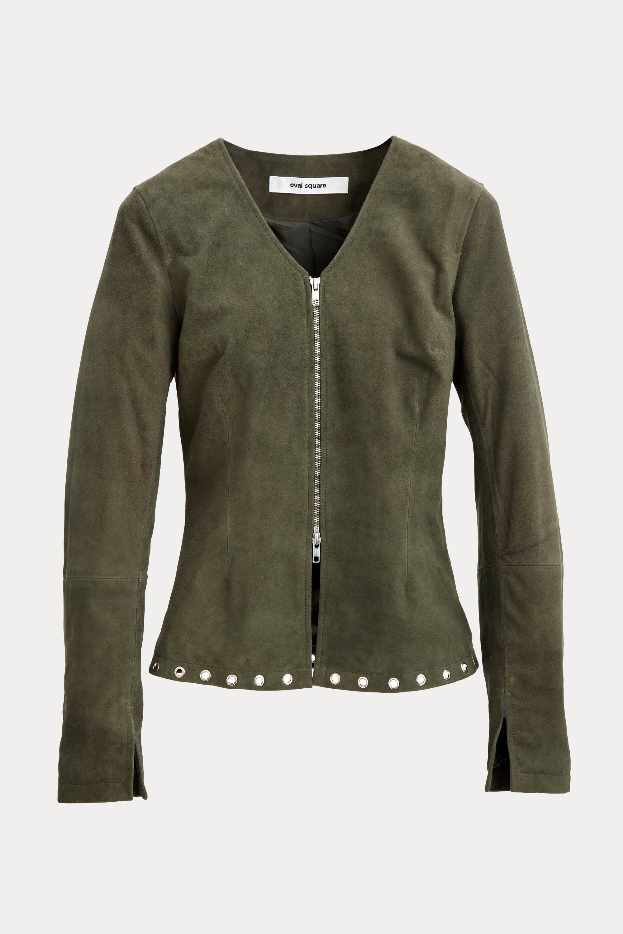 Oval Square Siffi Suede Blouse BLOUSES Dark Army