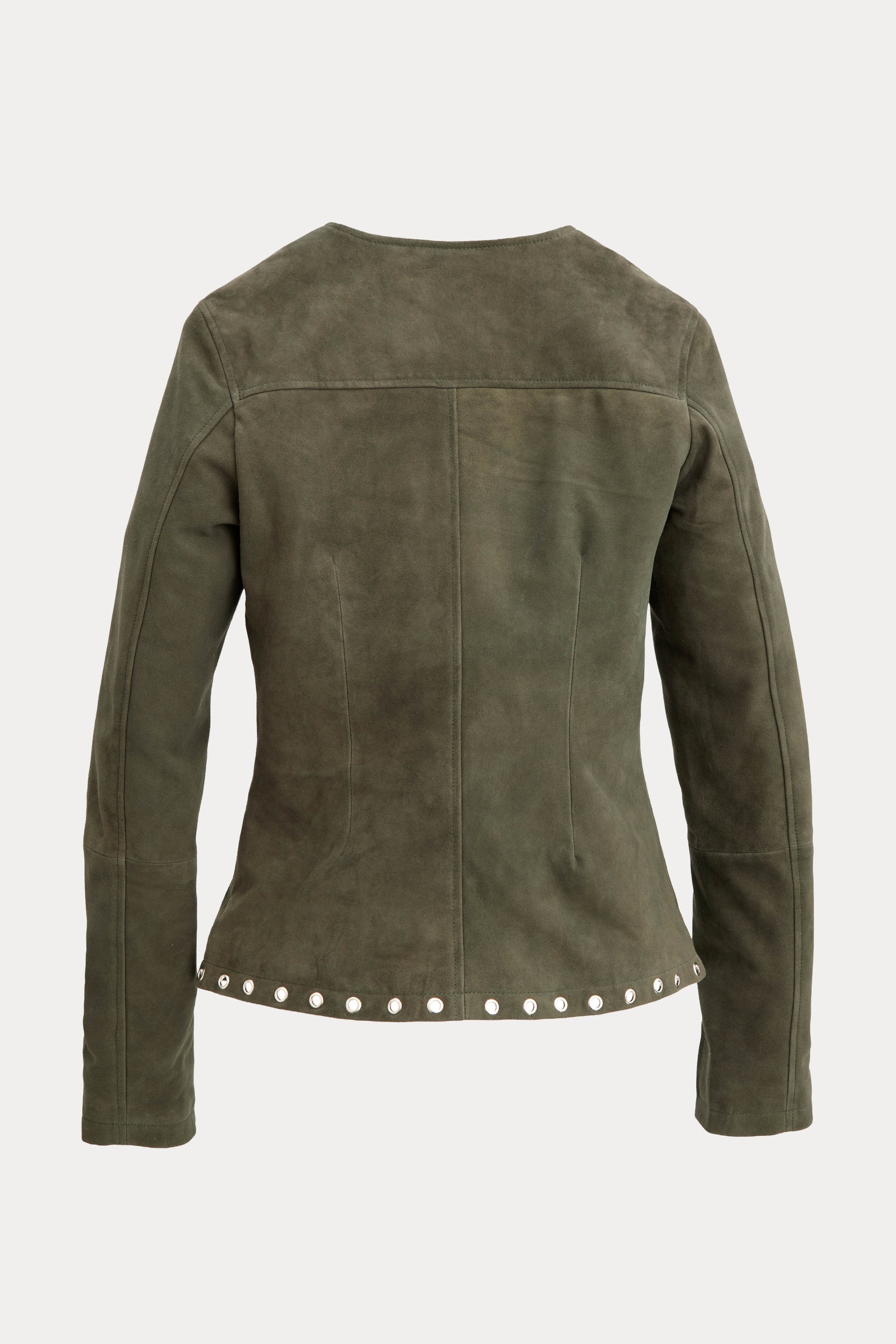 Oval Square Siffi Suede Blouse BLOUSES Dark Army
