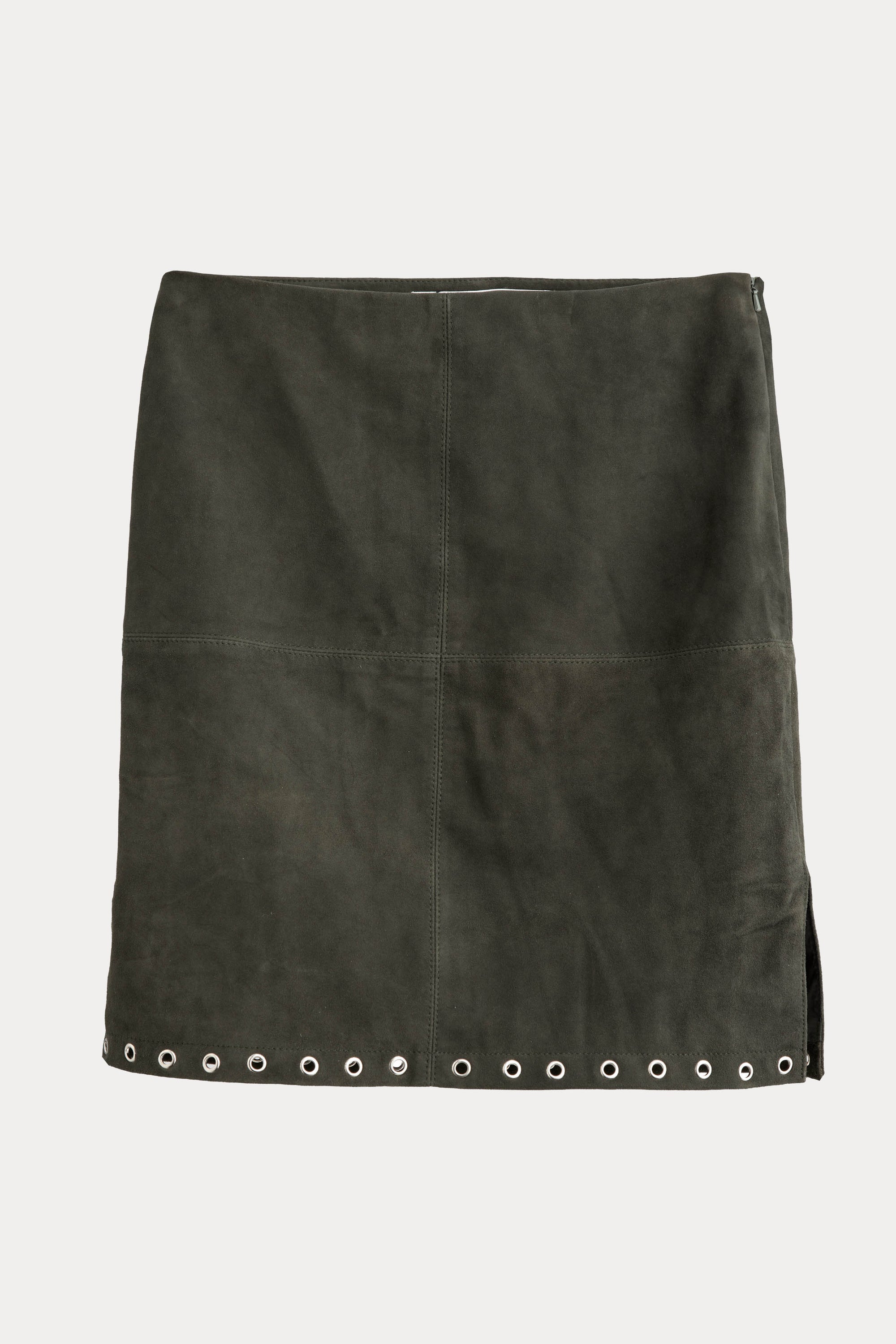 Oval Square Siffi Suede Skirt SKIRTS Dark Army