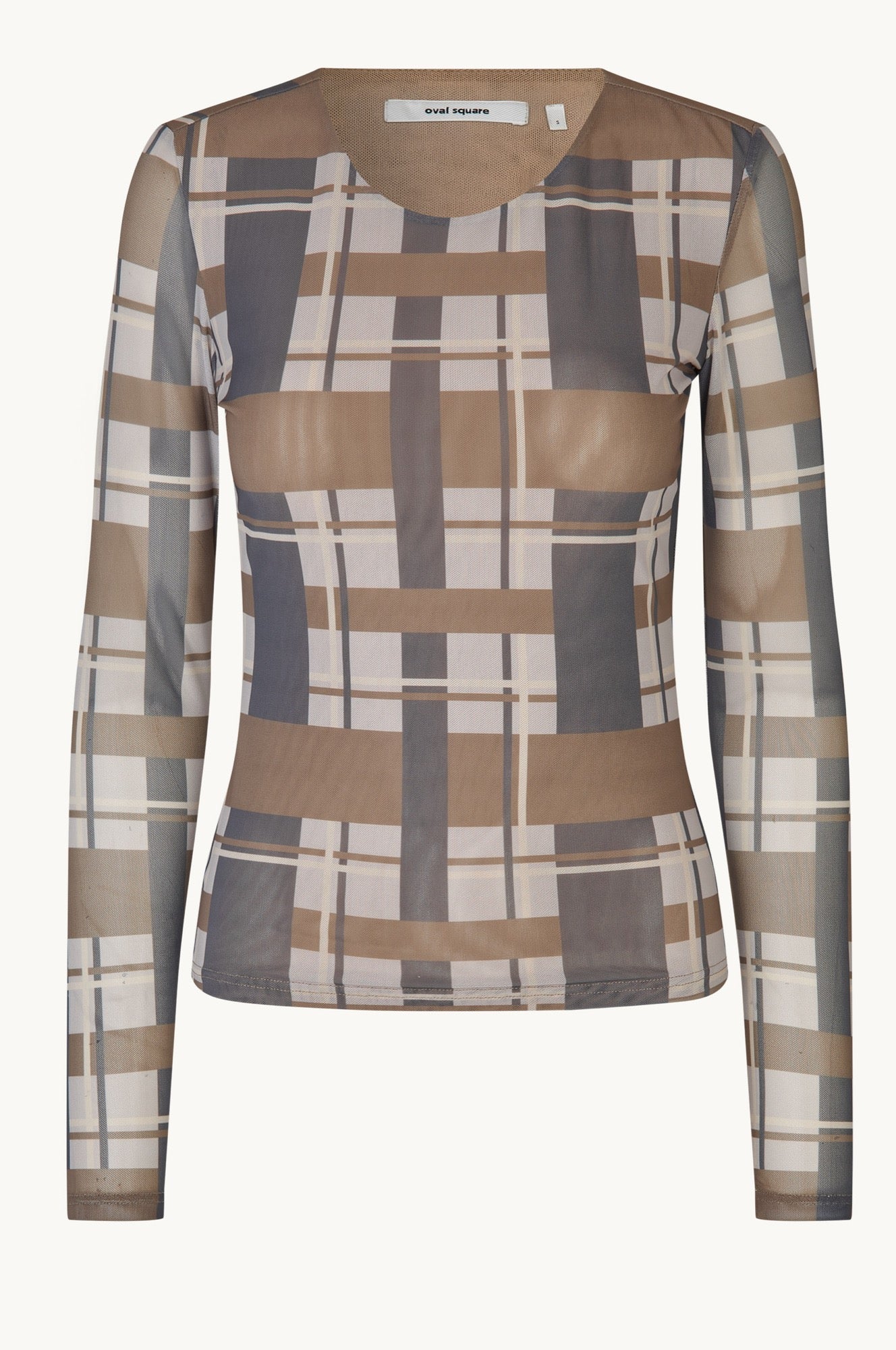 Oval Square Sisi ls blouse BLOUSES Checks