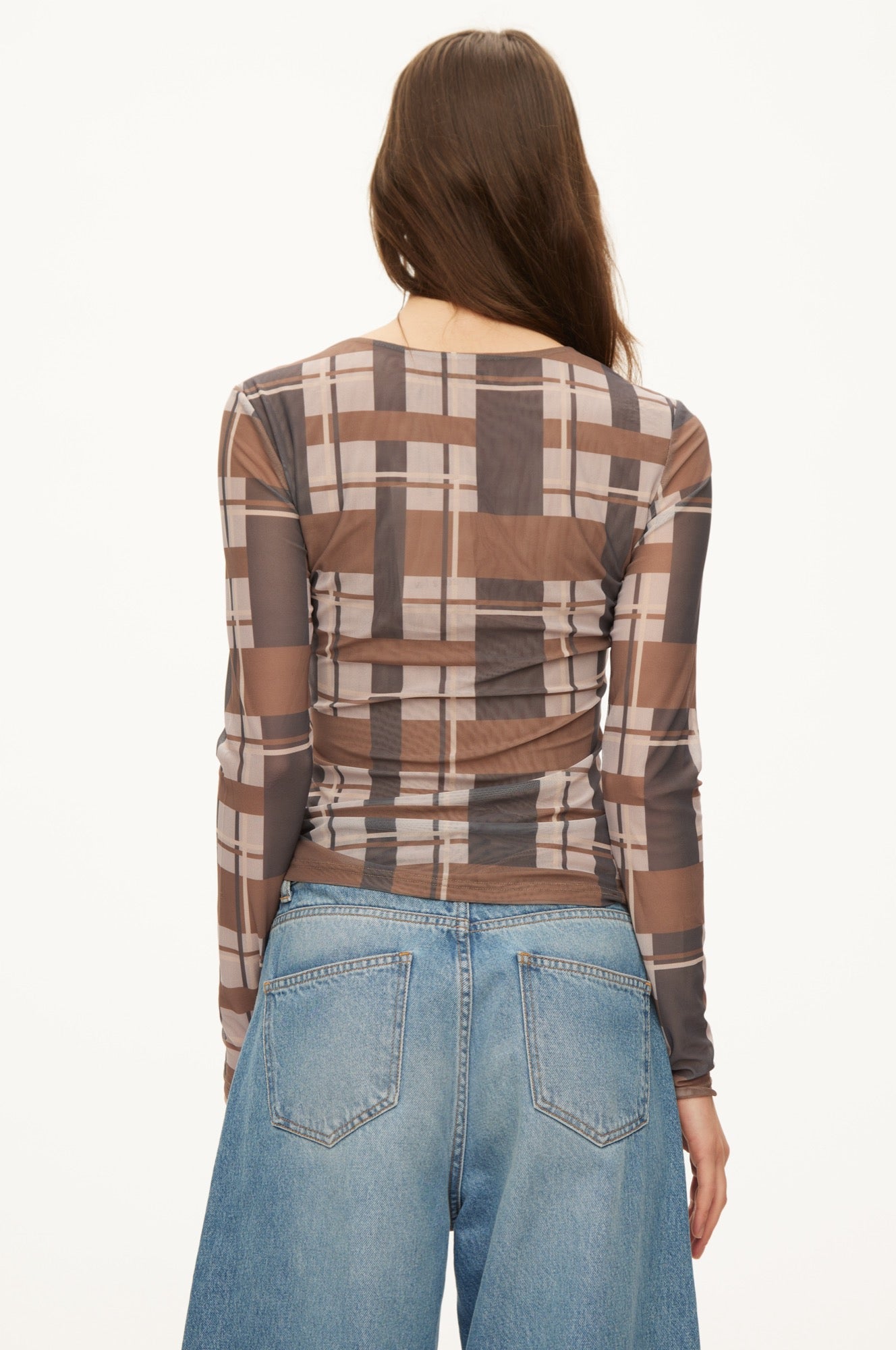 Oval Square Sisi ls blouse BLOUSES Checks