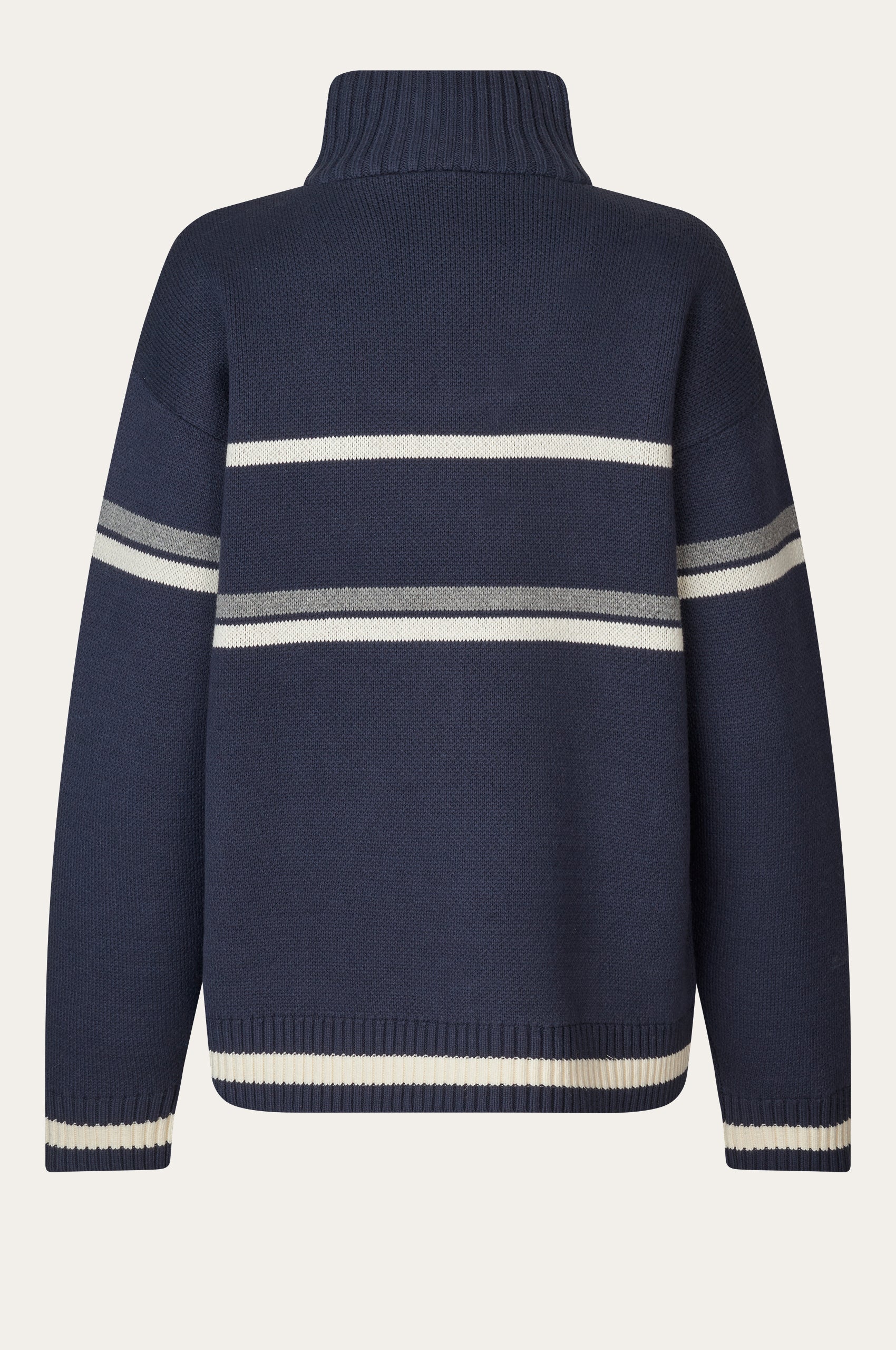 Oval Square Snow Zip Anorak KNITS Navy checks