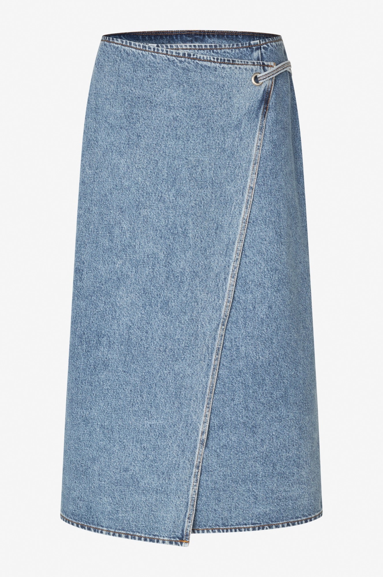 Oval Square Soul Denim Skirt 0107 SKIRTS 5018 0107 Ice Blue Wash