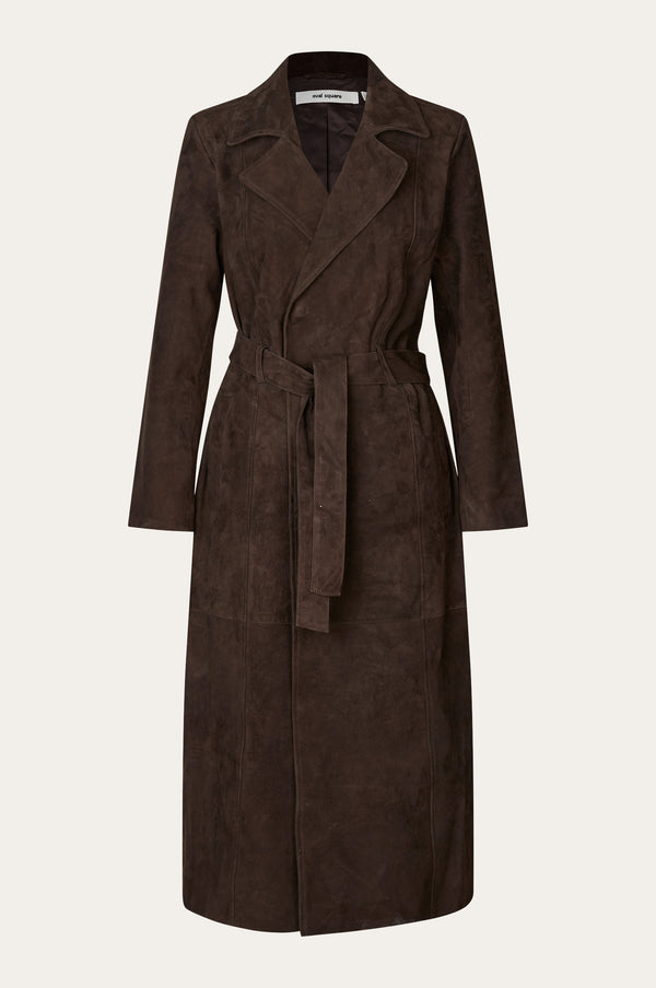 Oval Square Spirit Suede Coat COATS 6015 Chocolate Torte