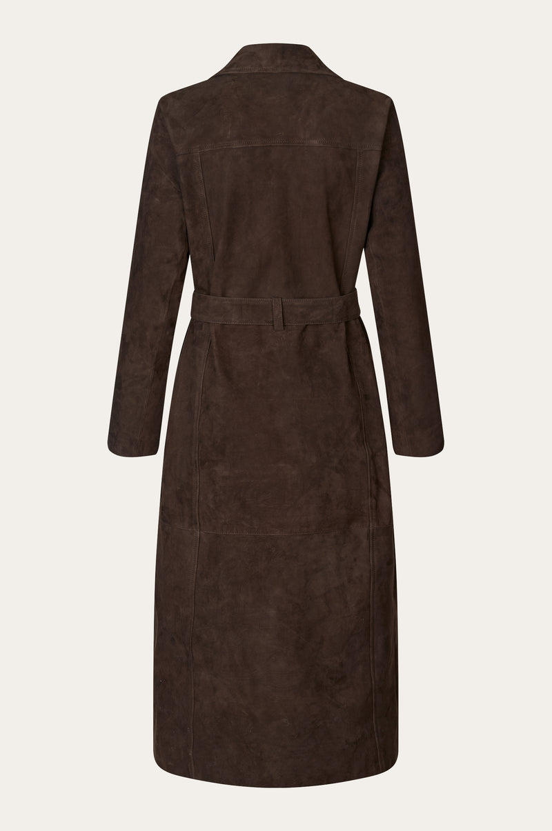 Oval Square Spirit Suede Coat COATS 6015 Chocolate Torte