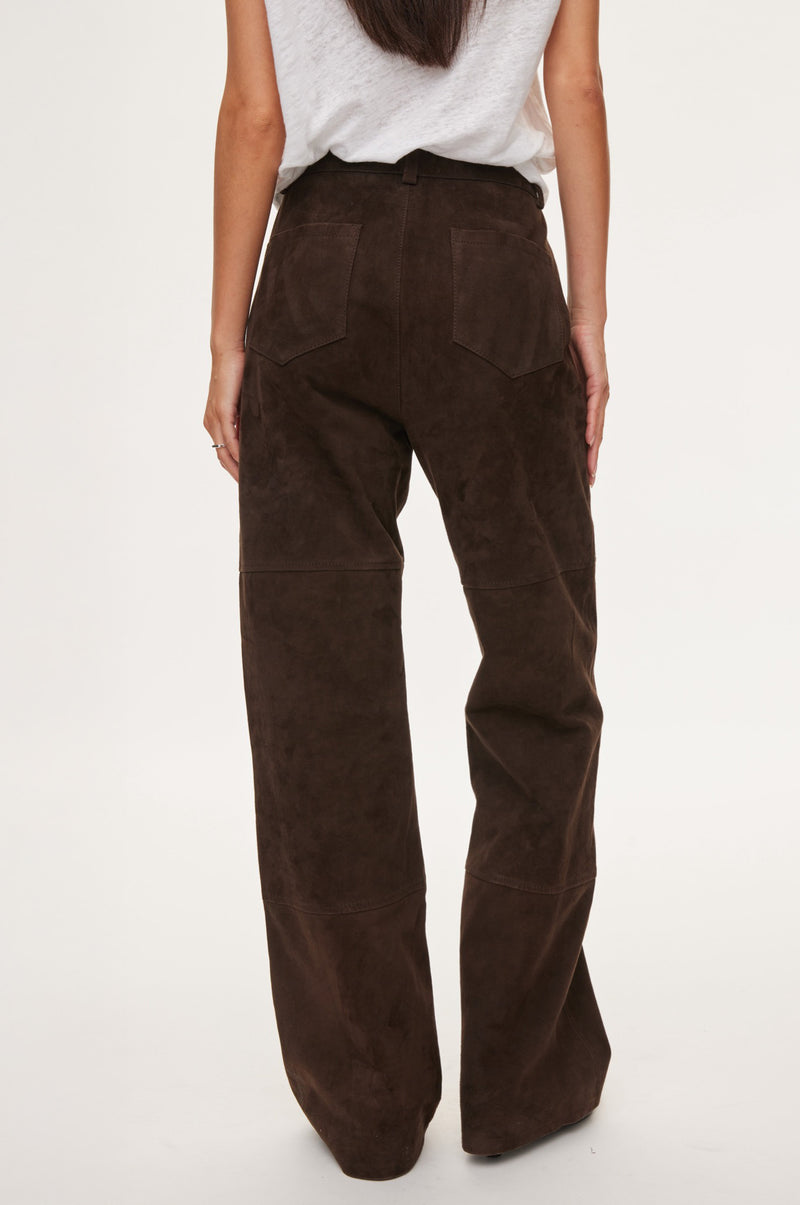 Oval Square Spirit Suede Trousers TROUSERS 6015 Chocolate Torte