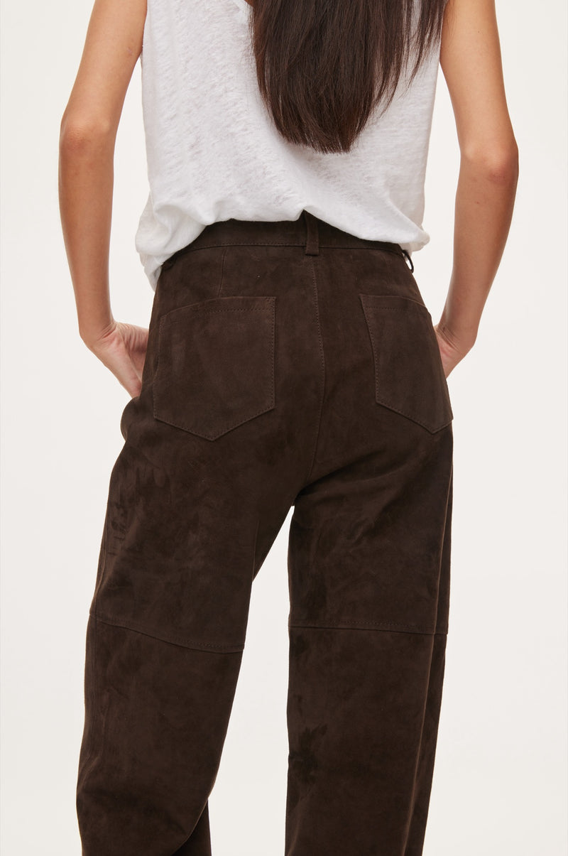 Oval Square Spirit Suede Trousers TROUSERS 6015 Chocolate Torte
