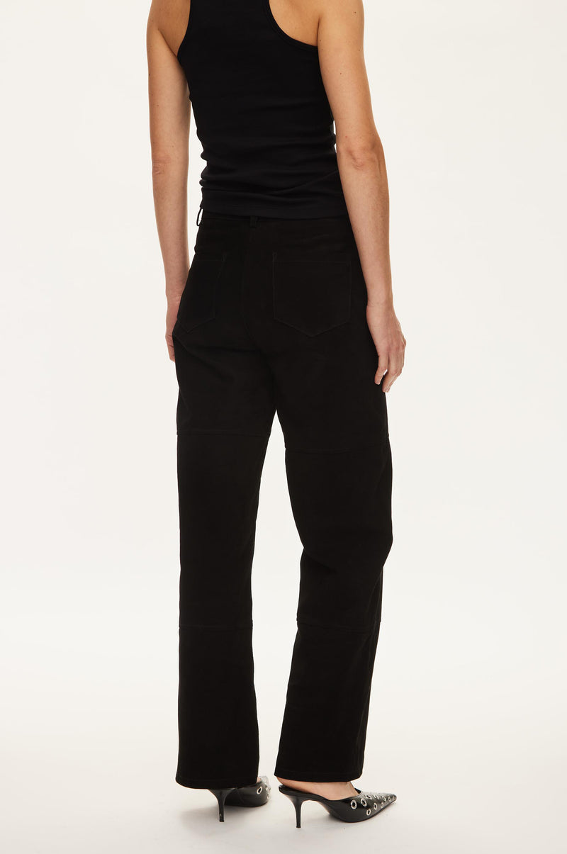 Oval Square Spirit Suede Trousers TROUSERS 8001 Black