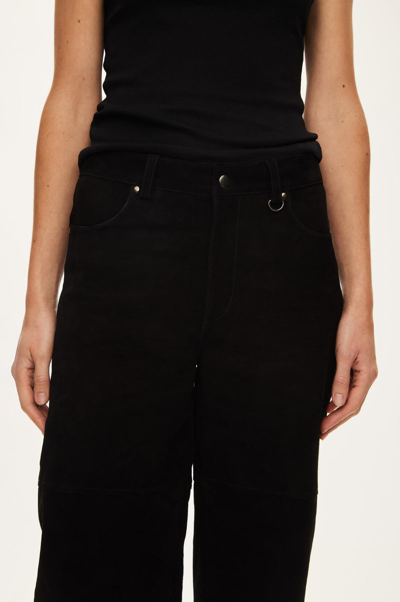 Oval Square Spirit Suede Trousers TROUSERS 8001 Black