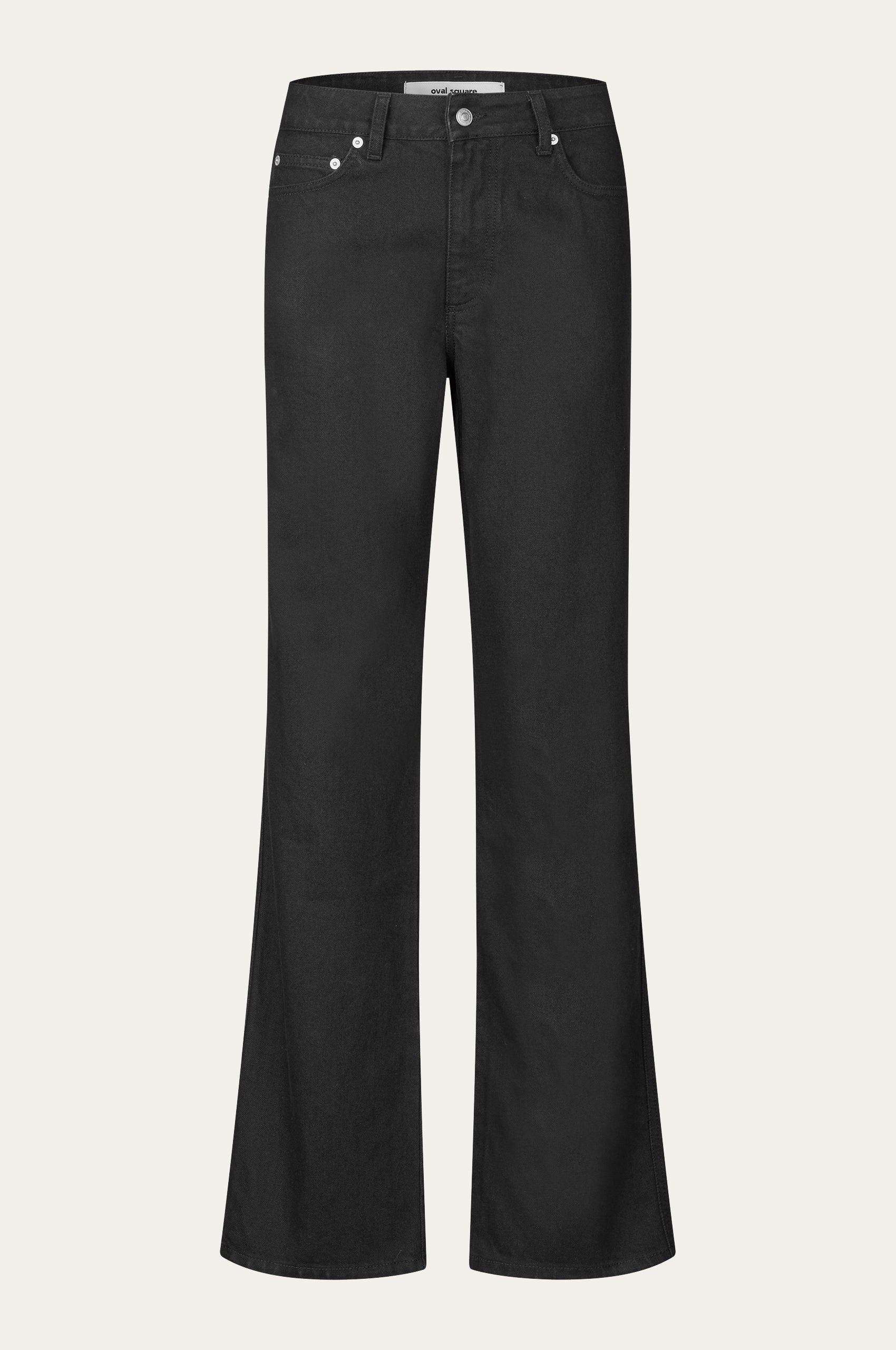 Oval Square Straight Jeans JEANS 8001 Black