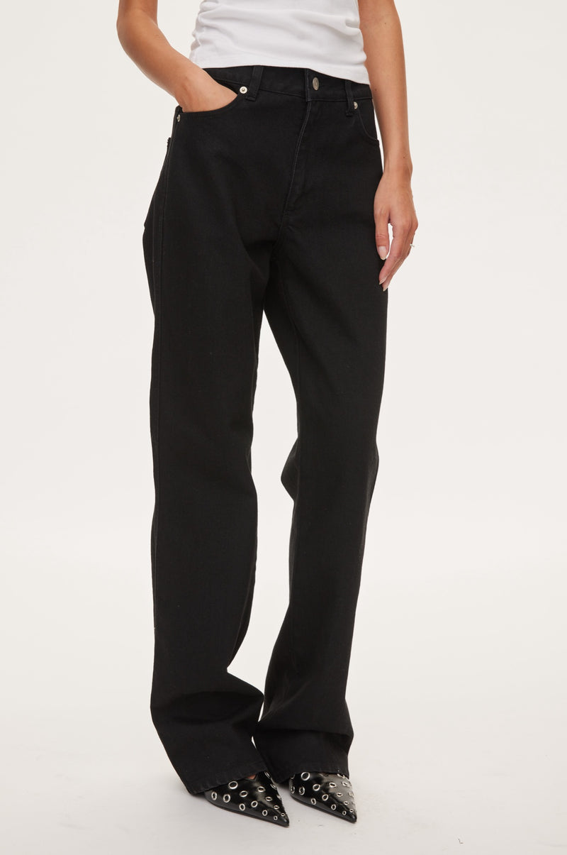 Oval Square Straight Jeans JEANS 8001 Black