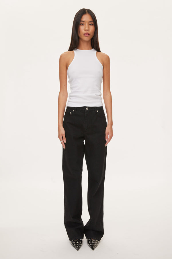 Oval Square Straight Jeans JEANS 8001 Black
