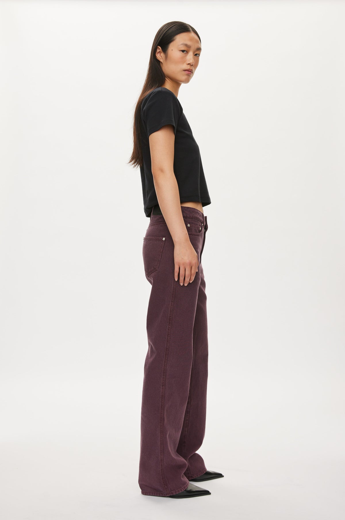 Oval Square Straight jeans JEANS Burgundy