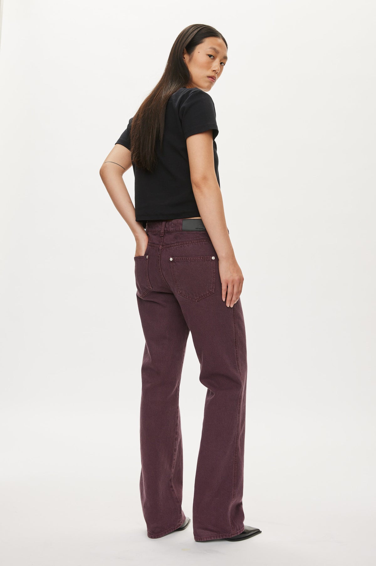 Oval Square Straight jeans JEANS Burgundy
