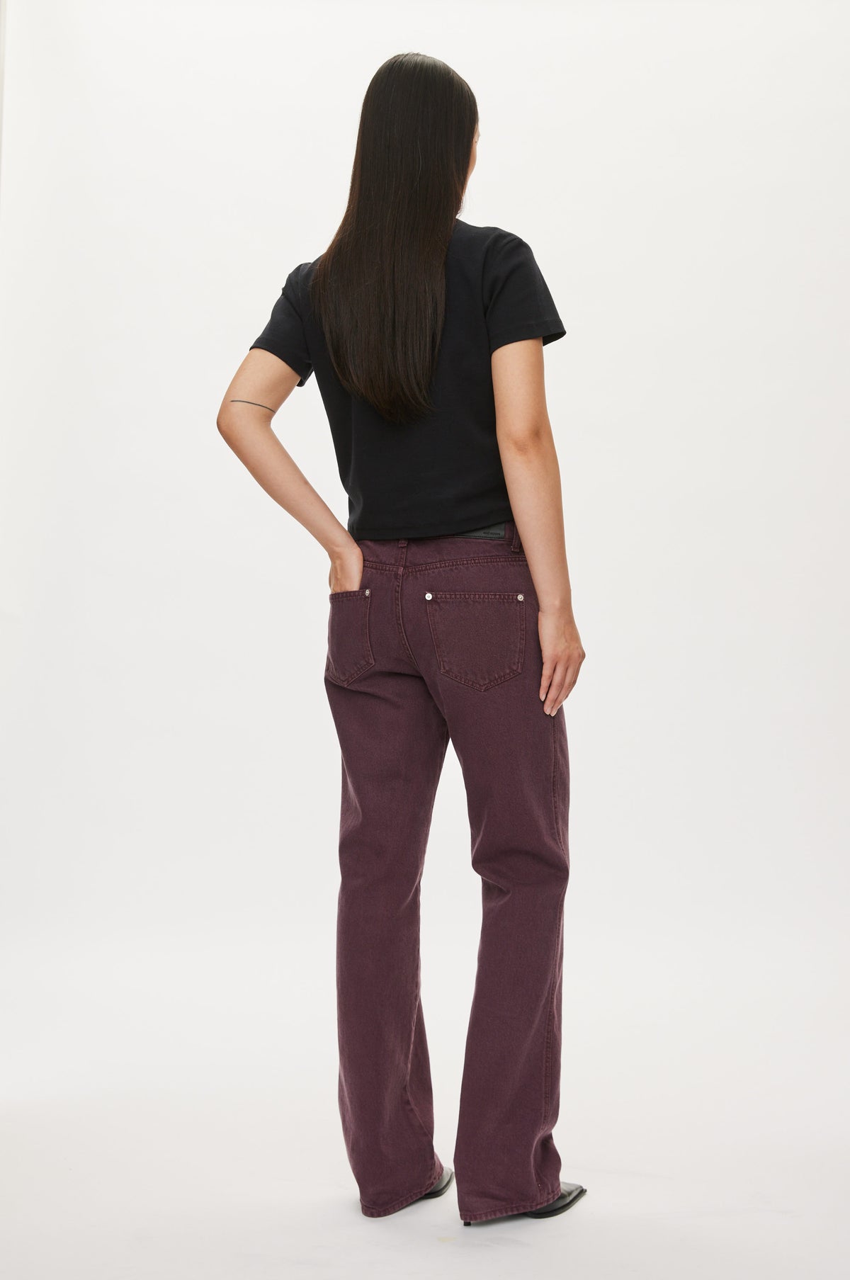Oval Square Straight jeans JEANS Burgundy