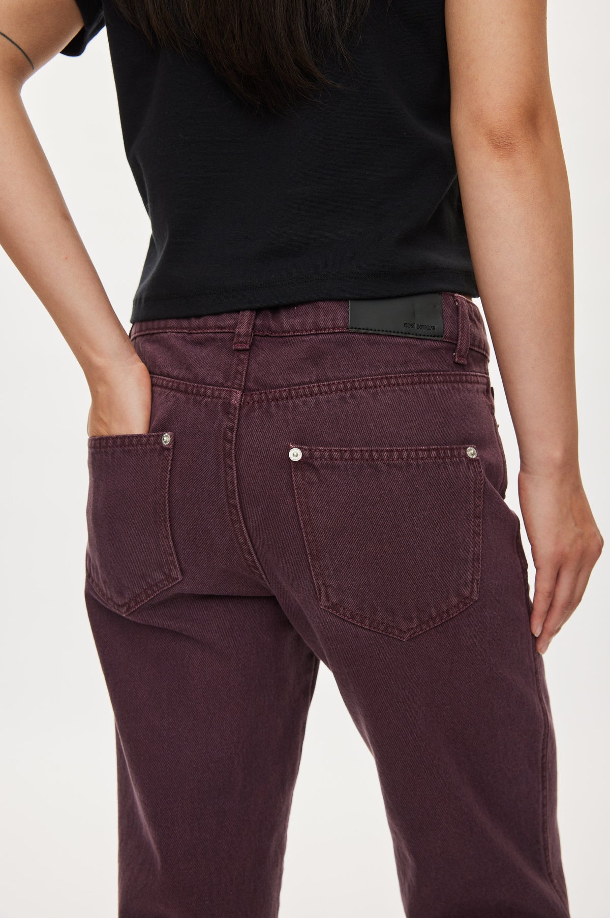 Oval Square Straight jeans JEANS Burgundy